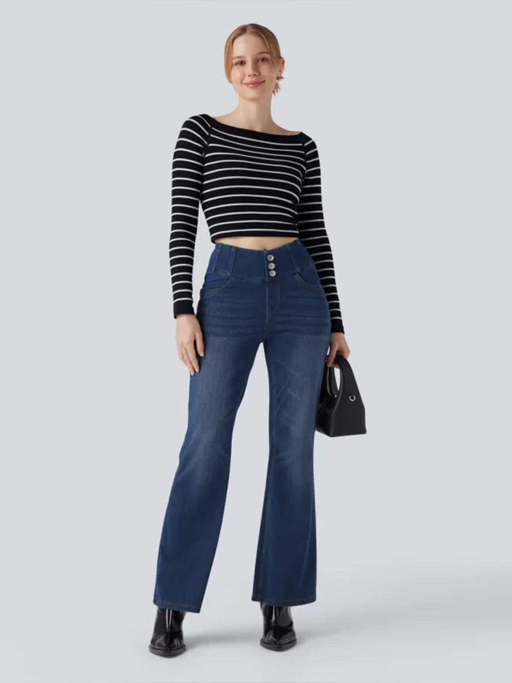 NWOT Halara Halara Flex™ High Waisted Bootcut Casual Jeans with Pockets ~ Large